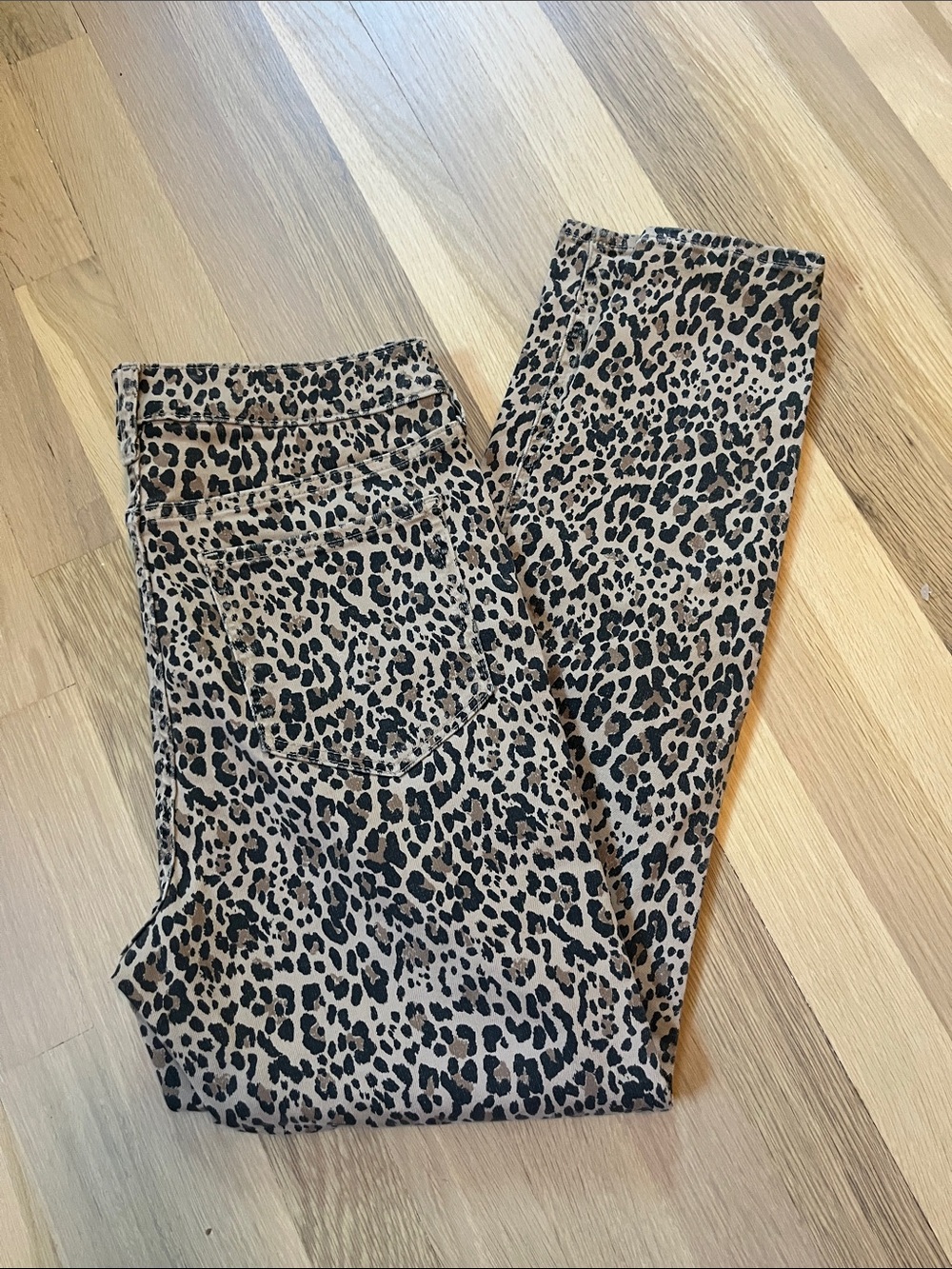 GAP Women's Skinny Jeans in Leopard Print (Tan & Black)